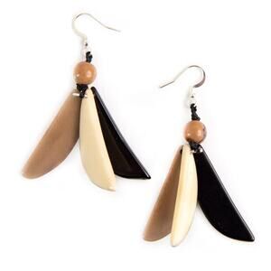 Fair Trade Tagua Nut Organic Earrings Jewelry (Sustainable & Eco-Friendly)